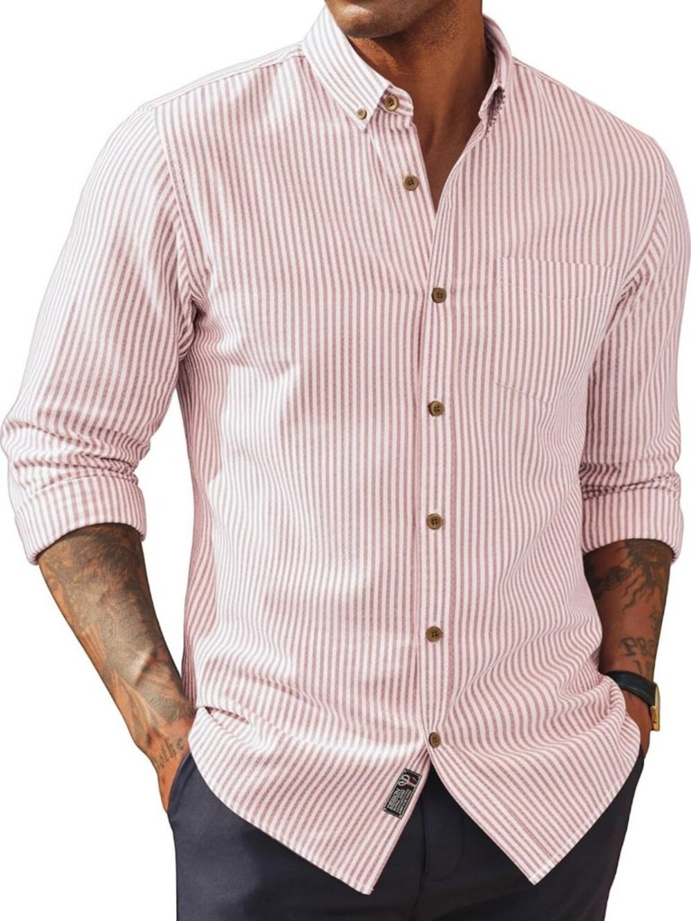 Men's Linen Button Down Dress Shirt | Business Casual, Lightweight & Stylish